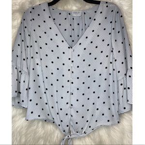 Black Polka Dot Blouse